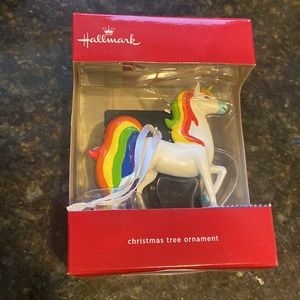 Hallmark Rainbow unicorn Christmas tree ornament